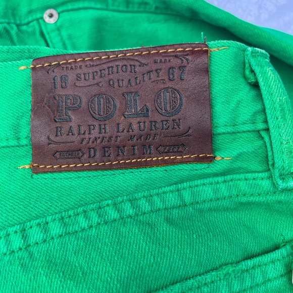 Ralph Lauren Raw Green Button Fly 30/30 Jeans RARE - Picture 6 of 9